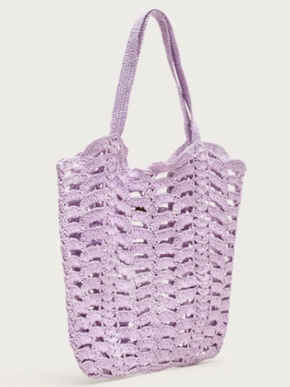 NWT J Crew Handwoven Straw Tote Bag (Lavender)